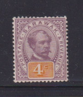 SARAWAK - 1888  Charles Brooke  4c  Hinged Mint - Sarawak (...-1963)