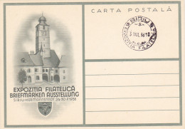 SIBIU PHILATELIC EXHIBITION SPECIAL POSTCARD, 1938, ROMANIA - Covers & Documents