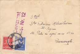 KING MICHAEL STAMPS ON WW2 CENSORED IASI NR 12 COVER, 1942, ROMANIA - Covers & Documents