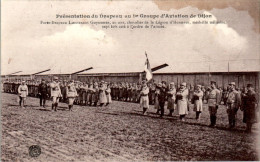 Dijon Présentation Du Drapeau Au 1er Groupe D'Aviation Aviateur Aviator Côte-D'Or Cpa Voyagée En 1916 En B.Etat - Dijon