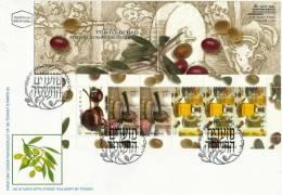 ISRAEL 2003 OLIVES & OLIVE OIL BOOKLET FDC - Storia Postale