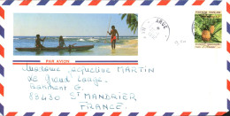 POLYNESIE SEUL SUR LETTRE DE ARUE POUR LA FRANCE 1992 - Storia Postale