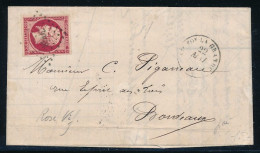 A-550a: FRANCE: Lot  Avec N°17B Obl Sur Lettre Pour Bordeaux - 1849-1876: Classic Period