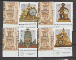 ROMANIA 2023  PELEȘ NATIONAL MUSEUM - COLLECTIONS - CLOCKS  Set Of 4 Stamps MNH** - Uhrmacherei