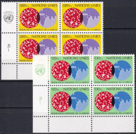 UNO GENF 1978 Mi-Nr. 73/74 Eckrand-Viererblocks ** MNH - Nuovi