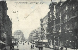 Carte Postale: BRUXELLES: Le Bd Anspach Et La Place De Brouckère. - Lanen, Boulevards