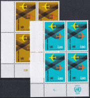 UNO GENF 1978 Mi-Nr. 76/77 Eckrand-Viererblocks ** MNH - Ongebruikt