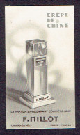 Carte Parfum CREPE DE CHINE De F. MILLOT - Vintage (until 1960)