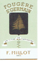 Carte Parfum FOUGERE ST-GERMAIN De F. MILLOT - Anciennes (jusque 1960)