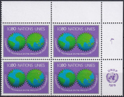 UNO GENF 1978 Mi-Nr. 80 Eckrand-Viererblock ** MNH - Neufs