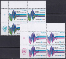 UNO GENF 1979 Mi-Nr. 81/82 Eckrand-Viererblocks ** MNH - Neufs