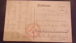 WWI Recepisse Remise Colis Camp Prisonniers SCHNEIDEMUHL   Cachet  LIGUE FEMMES FRANCAISES  42 - WW I