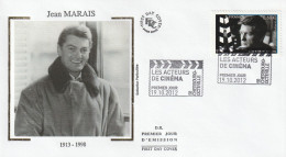 2012 " JEAN MARAIS " Sur Enveloppe 1er Jour Sur Soie N°YT 4691 Parfait état. FDC à Saisir !!! - Acteurs