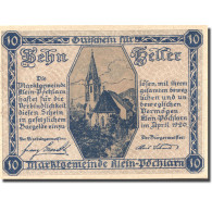Billet, Autriche, Klein-Pöchlarn, 10 Heller, Eglise, 1920 SPL Mehl:FS 457a - Autriche