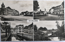 Carte Postale : 65 : VIC BIGORRE En 4 Vues, Timbre En 1955 - Vic Sur Bigorre