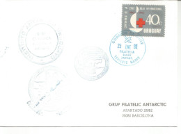 ANTARTIDA ANTARCTIC URUGUAY BASE CHILE MARHS Y BASE ARTIGAS 1993 - Anno Polare Internazionale