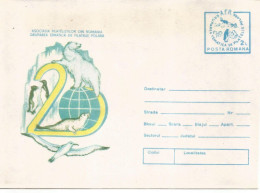 ANTARTIDA ANTARCTIC RUMANIA ENTERO POSTAL FAUNA AVE BIRD PINGÜINO OSO BEAR SEAL - Faune Antarctique