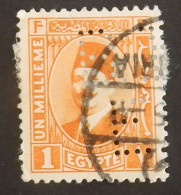 EGYPTE  YT 118  OBLITÉRÉ PERFORE  "ROI FOUAD 1ER" ANNÉES 1927/1932 VOIR 2 SCANS - Oblitérés