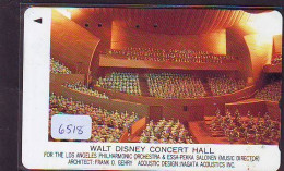 DISNEY Phonecard Japan (6518) WALT DISNEY CONCERT HALL * LOS ANGELES * Telefonkarte Japan * Télécarte Japon * - Disney