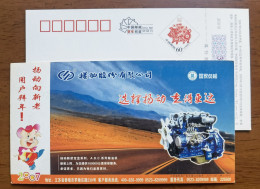 State Inspection Exemption Product,China 2007 Yangdong Co., Ltd Series Diesel Engine Advertising Pre-stamped Card - Usines & Industries