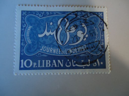 LIBAN  LEBANON USED   STAMPS  INDIA DAYS  WITH POSTMARK - Lebanon