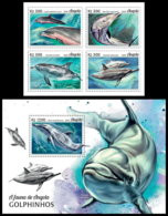 ANGOLA 2018 **MNH Dolphins Delfine Dauphins M/S+S/S - OFFICIAL ISSUE - DH1850 - Dolphins