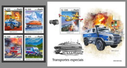 ANGOLA 2019 MNH Police Polizei Special Transports 4v+S/S - OFFICIAL ISSUE - DH1926 - Police - Gendarmerie
