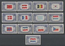 EU 1943 N° 459/471 ** Neufs MNH Superbes C 6 € Drapeaux Des Pays Occupés Par L'axe Albanie Autriche Belgique France Flag - Ongebruikt