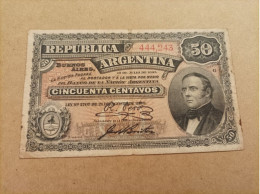 Billete De La Republica Argentina De 50 Centavos 1893 - Argentine