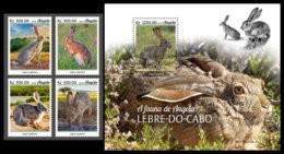 ANGOLA 2019 MNH Cape Hare Kap-Hase Cape Hare 4v+S/S - OFFICIAL ISSUE - DH2005 - Lapins