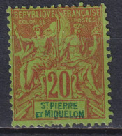 Timbre Neuf De Saint Pierre Et Miquelon De 1892 N° 65 MNG - Ongebruikt