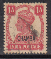1a Used, Chamba 1942-1947 (1940-1943)  KGVI Series SGO111, British India, - Chamba
