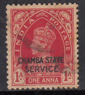 1a SERVICE, Chamba Used 1938 - 1940, KGVI Series SG067, British India, - Chamba