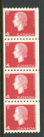 Canada 1963"Coil Strip Of 4" MNH (**) - Rollo De Sellos