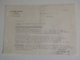 Lettre, Docteur Louis Franck, Differdange 1961 - Briefe U. Dokumente