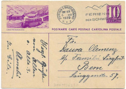 Suisse - Entier Postal Au Départ De Zurich 05-07-1939  (Image Automobile Postale Oberengadin) - Bus