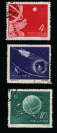 1958 Sputnik Michel CN 407 - 409 Stamp Number CN 379 - 381 Yvert Et Tellier CN 1165 - 1167   Used - Used Stamps