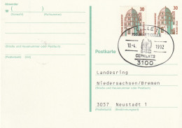 Postkarte 1992 From Celle To Neustadt, Gestempeld 700 Jahre Celle - Cartoline - Usati