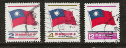 Taiwan 1980 N°Y.T. :  1275,1277 Et 1281 Obl. - Usati