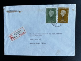 NETHERLANDS 1974 REGISTERED LETTER ROTTERDAM SPINOZAWEG TO AMSTERDAM 06-06-1974 NEDERLAND AANGETEKEND - Brieven En Documenten