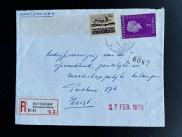 NETHERLANDS 1973 REGISTERED LETTER ROTTERDAM ROTTERDAMSE RIJWEG TO ZEIST 26-02-1973 NEDERLAND AANGETEKEND - Brieven En Documenten