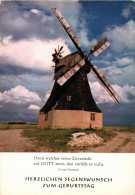 G7660 - Windmühle Spruchkarte Georg Neumark - Verlag Max Keßler DDR - Windmills