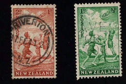 1940 Health Stamps Michel NZ 266 - 267 Stamp Number NZ B16 - B17 Yvert Et Tellier NZ 256 - 257 Used - Oblitérés