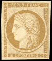 * 1 - 10c. Bistre-jaune. TB. - 1849-1850 Cérès
