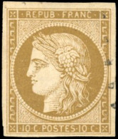 Obl. 1a - 10c. Bistre-brun. Obl. Très Légère. Belles Marges. SUP. - 1849-1850 Cérès