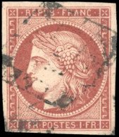 Obl. 6A - 1F. Rouge-brun. Belle Nuance. Obl. Grille. TB. - 1849-1850 Ceres