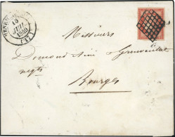 Obl. 7a - 1F. Vermillon Vif, Obl. Grille S/lettre Portant Le CàD Type 14 De HENRICHEMONT Du 15 Juillet 1849 à Destinatio - 1849-1850 Ceres