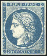 * 8b - 20c. Bleu S/azuré Dit ''ASTRUC''. Très Frais. TB. - 1849-1850 Ceres