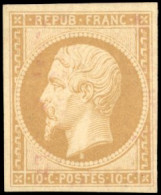 ** 9e - 10c. Bistre-jaune. Réimpression. SUP. - 1852 Louis-Napoleon