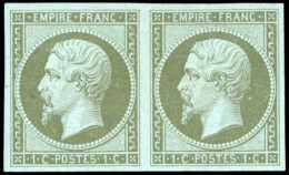 * 11 - Paire Du 1c. Olive. Belle Nuance. TB. - 1853-1860 Napoleon III